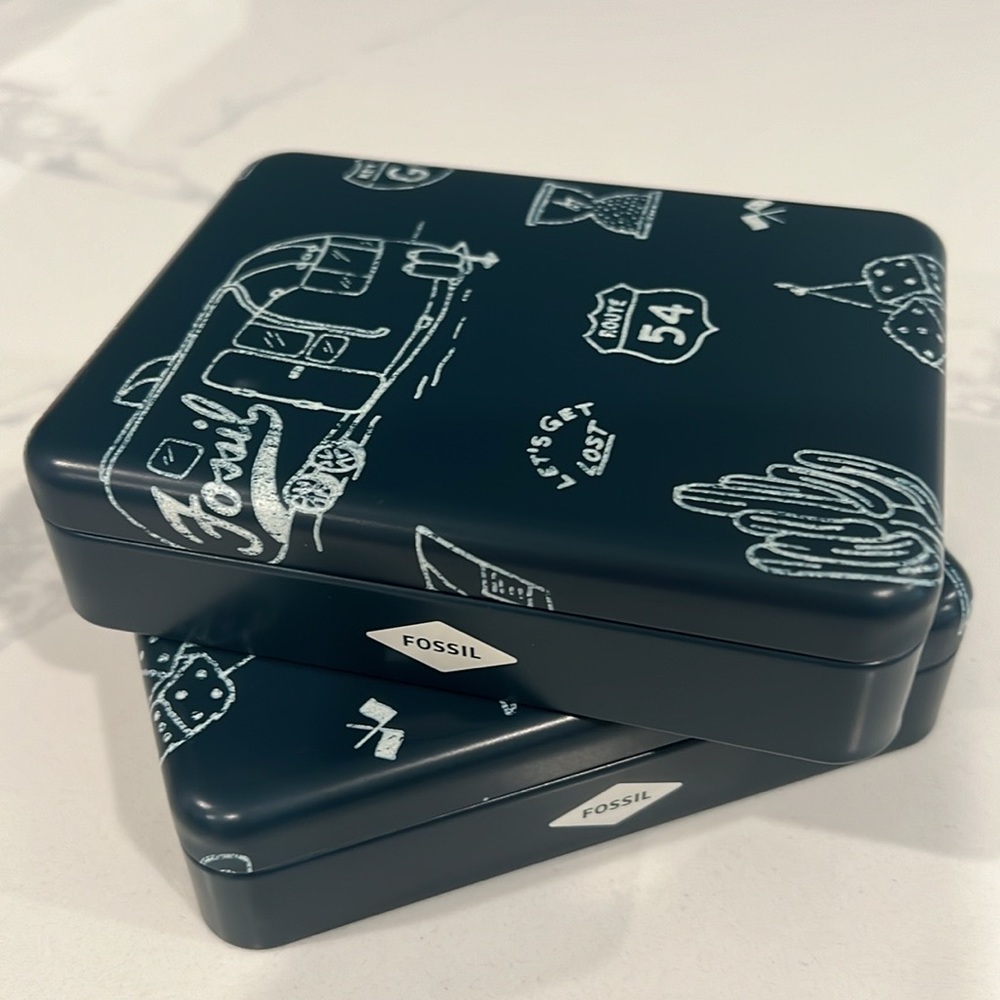 Two FOSSIL Metal Box. - Picture 2 of 16